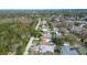 Scenic aerial view of a neighborhood with mature trees, and some backyard pools at 2100 Mcmullen Rd, Largo, FL 33771