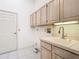 Functional laundry room with ample cabinet space and sink at 2725 Onizuka Ct, Palm Harbor, FL 34683