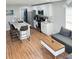 Modern kitchen seamlessly opens to the living room area at 3623 N 53Rd St, Tampa, FL 33619