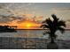 Enjoy waterfront sunsets from this home with a beautiful potted palm tree at 11005 5Th E St, Treasure Island, FL 33706
