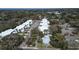 High angle shot showcasing the property's place in a neighborhood with similar architectural design at 1111 Dr M L King Jr N St, Safety Harbor, FL 34695