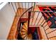 Unique wooden spiral staircase with metal railing and wooden flooring surrounding it at 1111 Dr M L King Jr N St, Safety Harbor, FL 34695