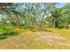 A large backyard with a view of the home and an abundance of gorgeous, mature trees at 13450 Wilcox Rd, Largo, FL 33774
