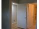 Hallway with wood-look floors with an open view to the bathroom and bedroom at 3399 Mermoor Dr # 110, Palm Harbor, FL 34685