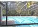 Enjoy the screened in pool with lush greenery surrounding the enclosure at 3399 Mermoor Dr # 110, Palm Harbor, FL 34685