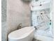 Elegant bathroom featuring a soaking tub, mosaic wall, and marble tiled shower with a rainfall shower head at 4816 W San Jose St, Tampa, FL 33629