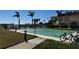 Recreational shuffleboard court for residents with water view at 5108 Brittany S Dr # 903, St Petersburg, FL 33715