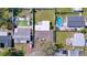 Aerial view showcasing the layout of the home and the surrounding properties at 7960 2Nd N St, St Petersburg, FL 33702