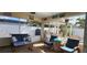 Relaxing screened patio features comfortable seating, a heater, and a view of the outdoor space at 1149 6Th Ne Ave, Largo, FL 33770