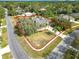 Aerial view of the property showcasing its location and the surrounding neighborhood at 13148 Huntington Woods Ave, Spring Hill, FL 34609