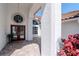 Inviting front entrance showcasing a double door entry, a round window and a tiled walkway at 6014 Mariners Watch Dr, Tampa, FL 33615