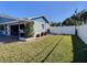 Charming backyard featuring a well-maintained lawn, privacy fence, and access to the garage at 6398 17Th N Pl, St Petersburg, FL 33710