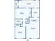 Detailed floor plan showcasing the layout of the property's rooms and dimensions at 10033 64Th N Ave # 9, St Petersburg, FL 33708
