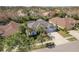 Aerial view of home showcases its desirable location within a neighborhood with mature trees at 10537 Greensprings Dr, Tampa, FL 33626