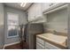 Laundry room features a front load washer and dryer and utility sink with lots of cabinet space at 10537 Greensprings Dr, Tampa, FL 33626