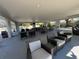 Outdoor pavilion with tables, chairs, and ceiling fans, providing a relaxing and shady retreat at 128 Nancy Dr # 128, Oldsmar, FL 34677