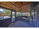 Charming screened porch featuring a comfortable seating area and view of the backyard at 1520 S Richard Ave, Tampa, FL 33629