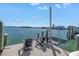 Waterfront dock with seating offers a serene spot to enjoy boat watching and coastal scenery at 201 Punta Vista Dr, St Pete Beach, FL 33706