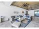 Elegant patio featuring comfortable seating, stylish decor, and access to outdoor living at 201 Punta Vista Dr, St Pete Beach, FL 33706