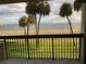 Balcony view overlooking lush green space, swaying palm trees and the vast ocean beyond at 2413 Bayshore Blvd # 205, Tampa, FL 33629