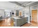 Kitchen island with gas range and view to an open floorplan at 2721 12Th N St, St Petersburg, FL 33704