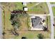 Aerial view showcasing the new home's construction within the property boundary at 31049 Eloian Dr, Wesley Chapel, FL 33545