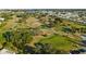 Aerial view of a golf course community with lush green fairways and surrounding residential homes at 4326 Great Lakes N Dr, Clearwater, FL 33762