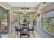 Sunlit breakfast nook offers a cozy dining space with a bay window and views of the backyard at 8045 Sugarbush Dr, Spring Hill, FL 34606