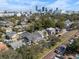 Scenic aerial view of the residential neighborhood, city skyline, and surrounding trees and greenery at 951 9Th S Ave, St Petersburg, FL 33705