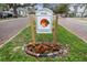 Campbell Park neighborhood sign surrounded by lush landscaping and brick pavers at 951 9Th S Ave, St Petersburg, FL 33705