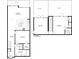Detailed floor plan showcasing the layout of a two-story home with dimensions for each room and area at 175 2Nd S St # P03, St Petersburg, FL 33701