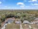 Aerial view of homes and the neighborhood with tree coverage for peace and privacy at 18855 Dvorak Dr, Spring Hill, FL 34610