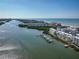 Drone view highlighting coastal living, waterfront access, nearby beaches, and the Intracoastal Waterway at 19915 Gulf Blvd # 704, Indian Shores, FL 33785