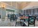 Beautiful dining room featuring ample seating and views of the outdoor golf course at 29443 Zeller Ave, San Antonio, FL 33576