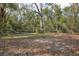Large vacant backyard with mix of bare dirt and leaves at 303 Grand Ave, Brooksville, FL 34604
