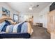Inviting main bedroom with ceiling fan, carpet and generous closet space at 37508 Gill Ave, Zephyrhills, FL 33541