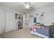 Bedroom with carpet, a ceiling fan, and decor at 11517 Weston Course Loop, Riverview, FL 33579