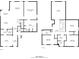 Detailed floor plan of a spacious home showcasing the layout of the rooms, including bedrooms, bathrooms, kitchen, and living areas at 11517 Weston Course Loop, Riverview, FL 33579