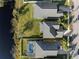 Overhead aerial view of properties highlighting backyard and surrounding neighborhood at 11720 Winterset Cove Dr, Riverview, FL 33579