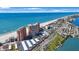 Stunning aerial view of the condo towers alongside the ocean and inter-coastal waterway at 17920 Gulf Blvd # 1103, Redington Shores, FL 33708