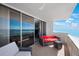 Balcony offers ocean views, with seating providing an ideal place for outdoor relaxation and enjoyment at 17920 Gulf Blvd # 1103, Redington Shores, FL 33708