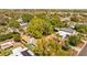 Birds-eye view of cozy home encircled by verdant trees in quiet neighborhood, presenting a blend of suburban comfort and nature at 3235 34Th N Ave, St Petersburg, FL 33713