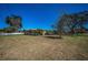 Large backyard featuring green grass and mature trees for shade at 4191 39Th S St, St Petersburg, FL 33711