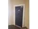 Front door of unit 101, with a dark finish and a secure peephole at 5125 Palm Springs Blvd # 1101, Tampa, FL 33647