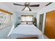 Comfortable bedroom featuring natural light, neutral tones, and wood furnishings at 6315 25Th N Ave, St Petersburg, FL 33710