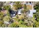 Aerial view of the property highlighting its lot size and surrounding greenery at 1212 E Crawford St, Tampa, FL 33604
