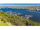 Aerial view of a marina with boat slips and waterfront access at 1335 Jumana Loop, Apollo Beach, FL 33572