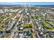 This aerial view shows the property's proximity to a main thoroughfare and downtown at 3711 1St S Ave, St Petersburg, FL 33711