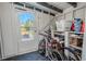 A storage room or mud room with washer dryer hookups and yard access at 3820 E Lakeshore Dr, Tampa, FL 33604