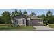 Charming single-story home with gray siding, landscaped front yard, and attached two-car garage at 10212 Gentle Rain Dr, Land O Lakes, FL 34638